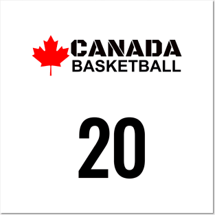 Canada Basketball Number 20 Design Gift Idea Posters and Art